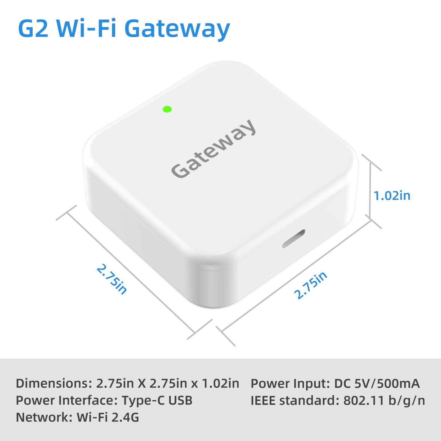 PUERTA DE ENLACE WIFI DIMENSIONES