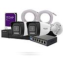 Kit videovigilancia ip poe 2 bullets 