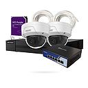 Kit camaras de videovigilancia ip poe 2 domo 4 megap