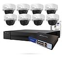 Kit camaras de vigilancia ip poe 8 domos 2 megap