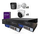 Kit cámaras de videovigilancia ip poe 8 bullets 