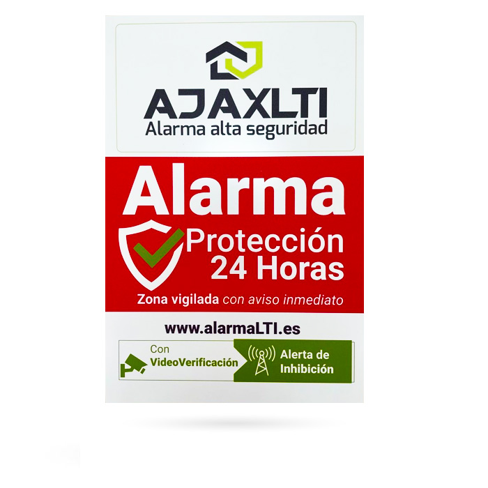 CARTEL ALARMA AJAX VINILO