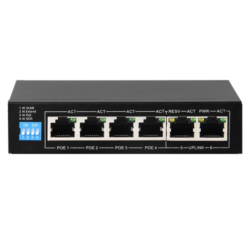 SWITCH POE 4 PUERTOS 100 MBPS