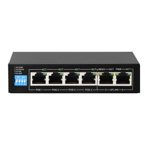 SWITCH POE 4 PUERTOS 1000MBPS