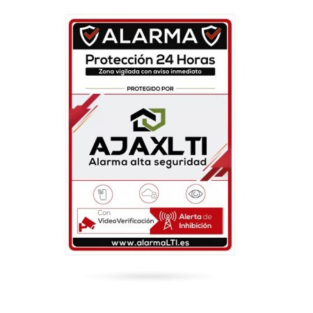 CARTEL ALARMA AJAX ALUMINIO