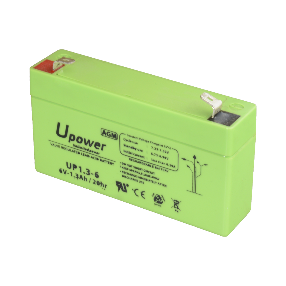 BATERIA RECARGABLE UPOWER 6V 1.3 AH
