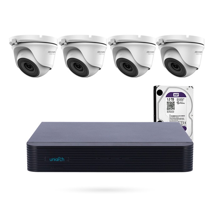 KIT UNIVIEW ANALOGICO 4 CAMARAS DOMO FULL HD