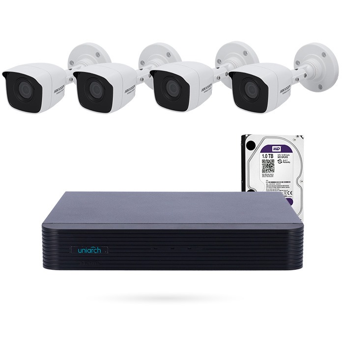 KIT UNIVIEW ANALOGICO 4 CAMARAS BULLET 4MPX