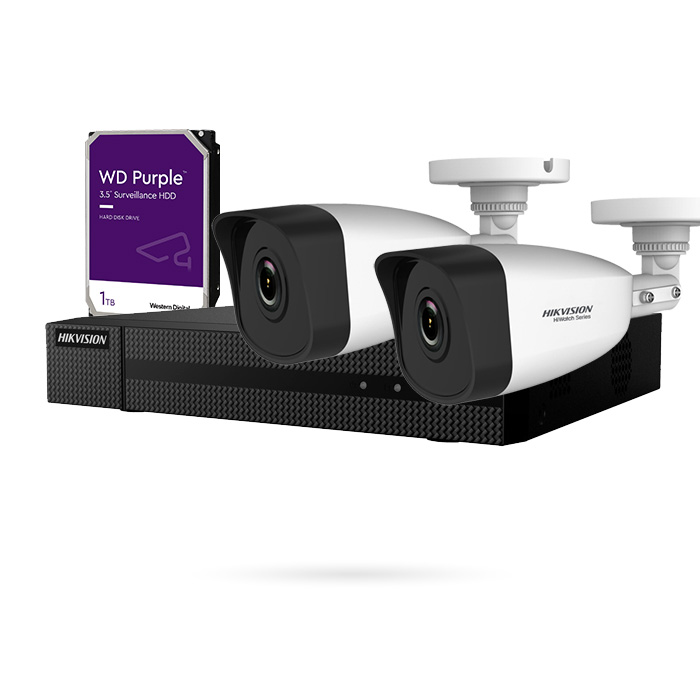 KIT IP POE 2 CAMARAS BULLET 4MPX