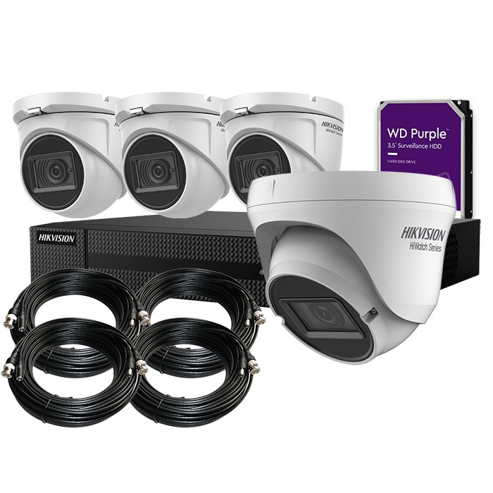 KIT HIKVISION 4 CAMARAS DOMO AUDIO