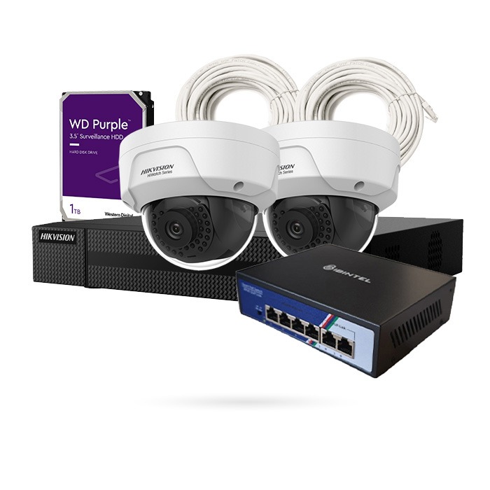 KIT IP 2 CAMARAS DOMO 4MPX