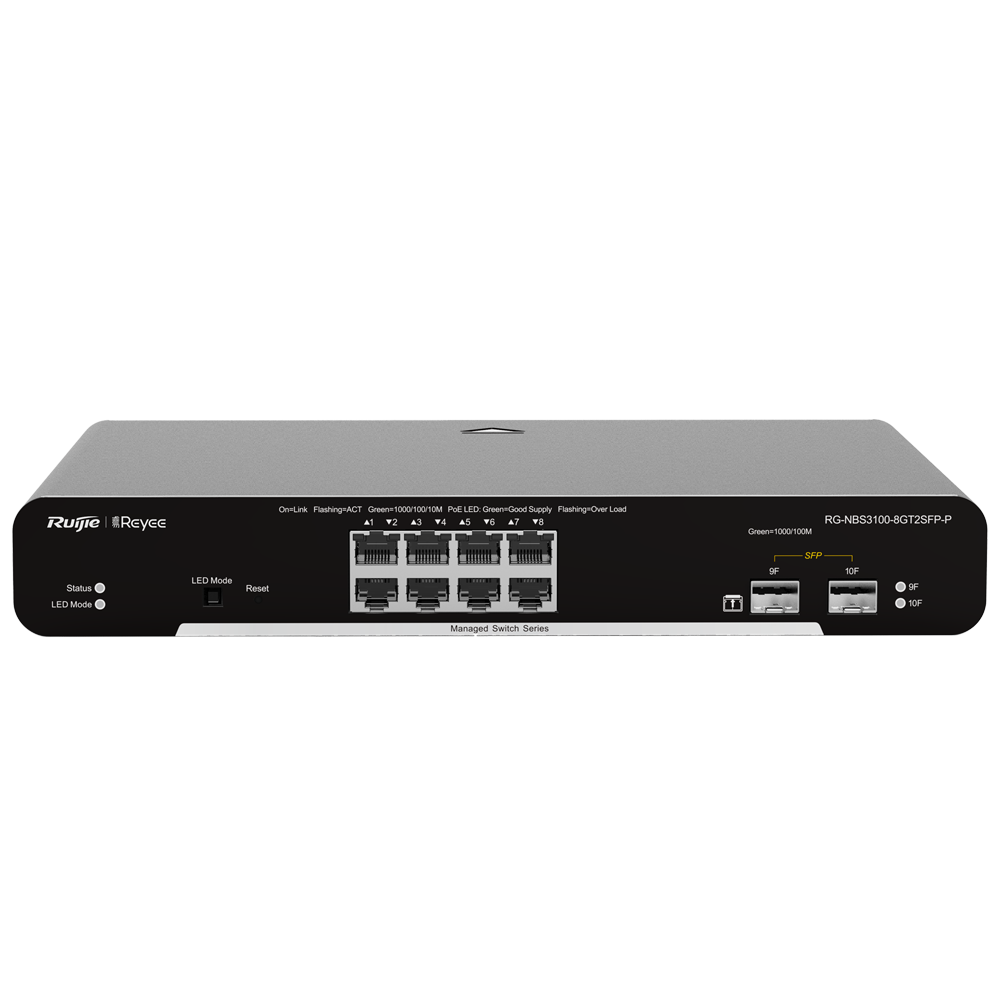 REYEE SWITCH POE 8 PUERTOS DOBLE CAPA