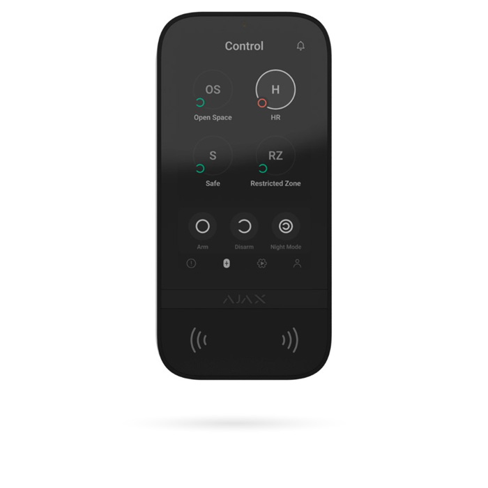 AJAX KEYPAD TOUCHSCREEN NEGRO