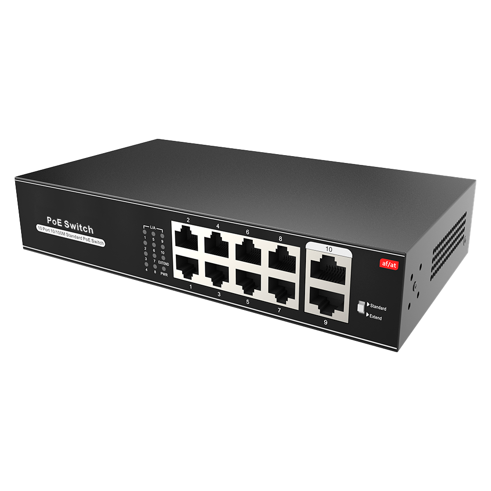 SWITCH POE 8 PUERTOS 10/100 2 UPLINK