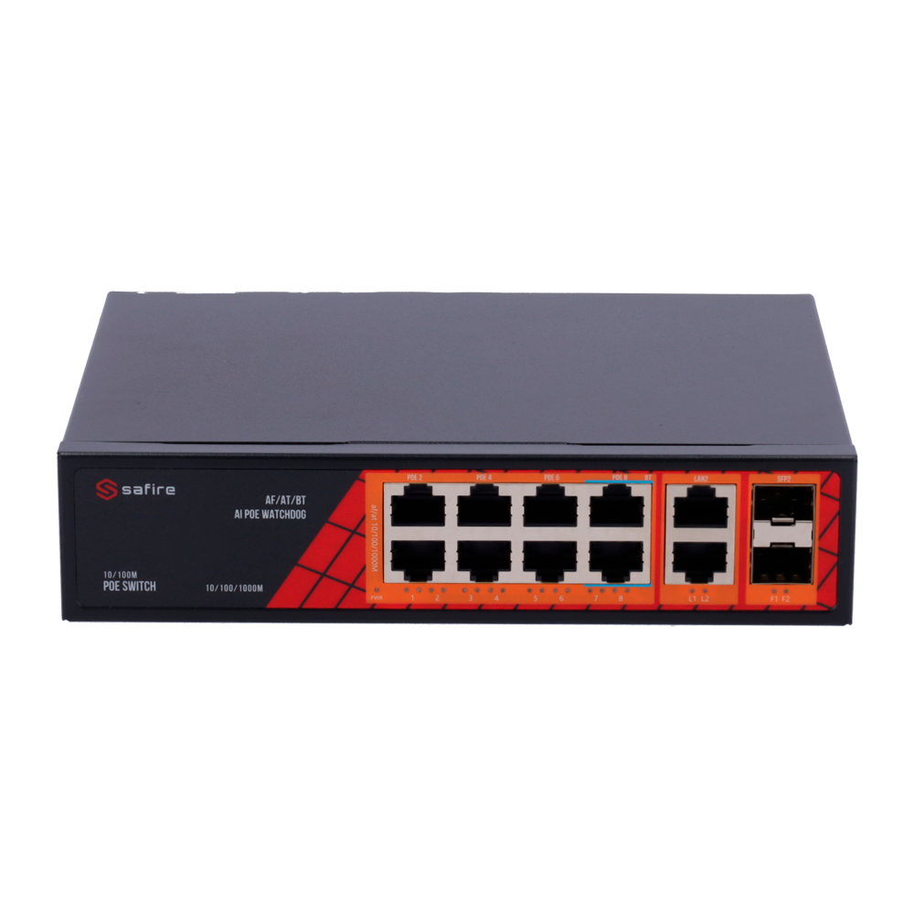 SWITCH HIPOE 8 PUERTOS 10/100/1000