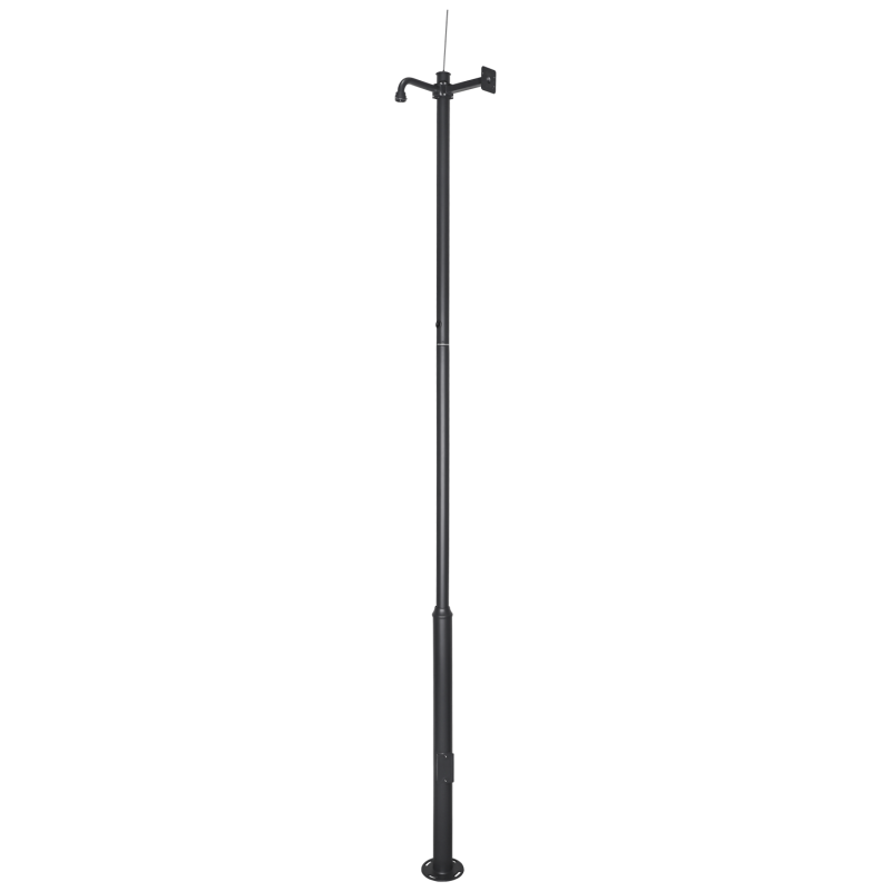 BACULO DESMONTABLE 4,5M NEGRO
