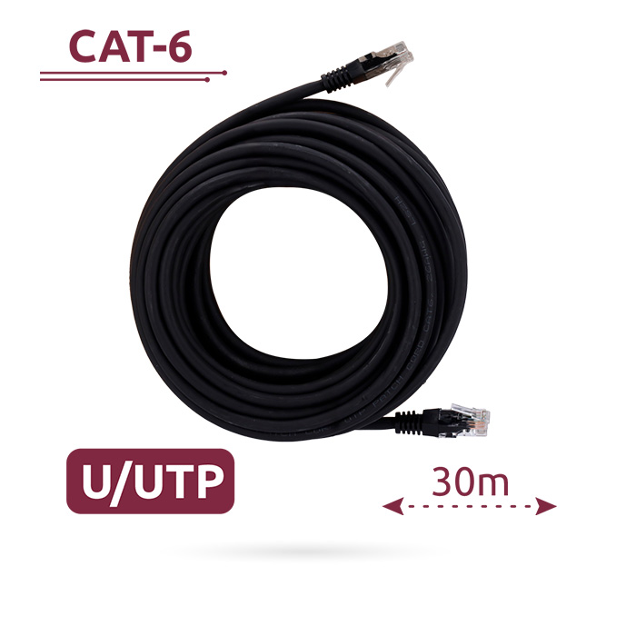 CABLE UTP CAT 6 30 M COLOR NEGRO