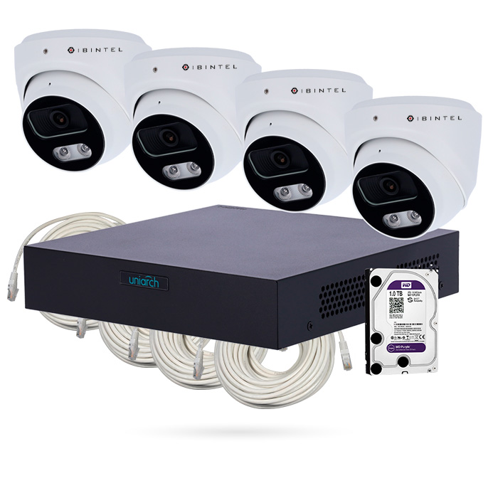 KIT PRO 4 CAMARAS INTERIOR IBINTEL