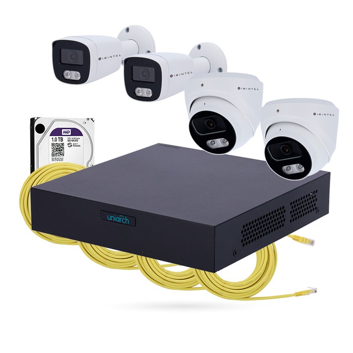 KIT 4 CAMARAS EXTERIOR IBINTEL