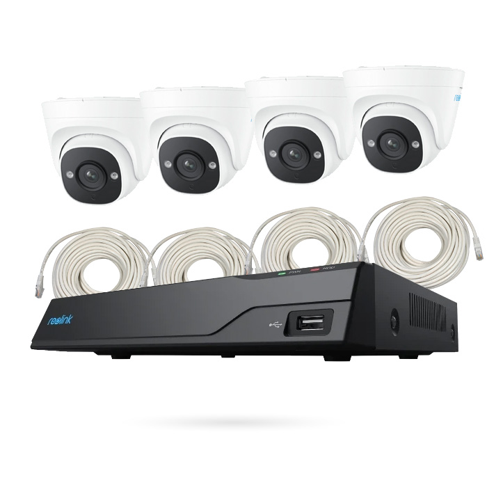 REOLINK KIT IP POE 4 CAMARAS DOMO