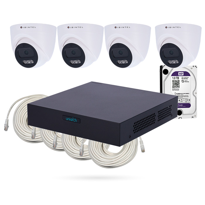 KIT ECO 4 CAMARAS INTERIOR IBINTEL