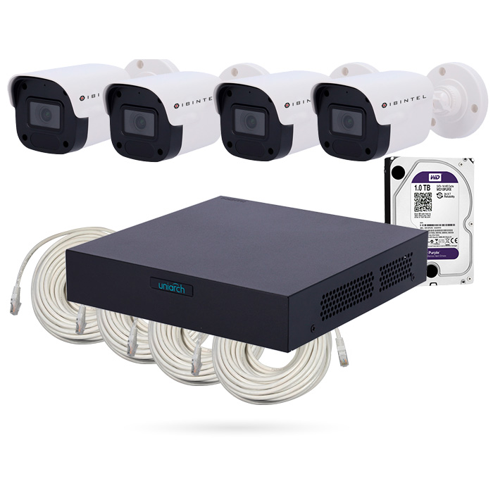 KIT ECO 4 CAMARAS EXTERIOR IBINTEL