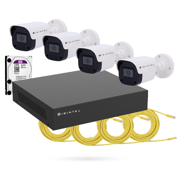 KIT ECO 4 CAMARAS EXTERIOR IBINTEL