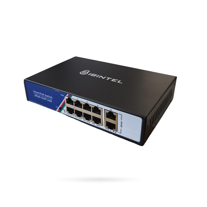 IBINTEL SWITCH POE 8 CH + 2 UP LINK 10/100