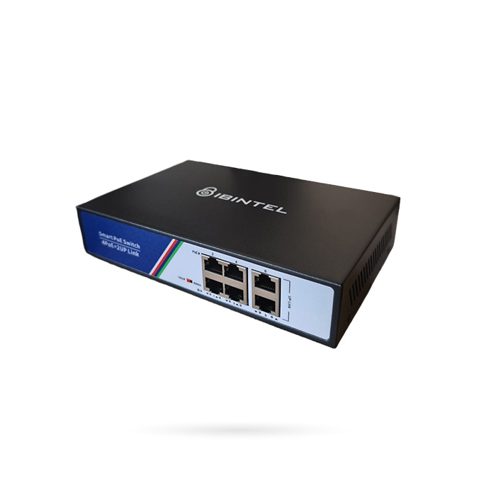 IBINTEL SWITCH POE 4 CH + 2 UP 10/100/1000