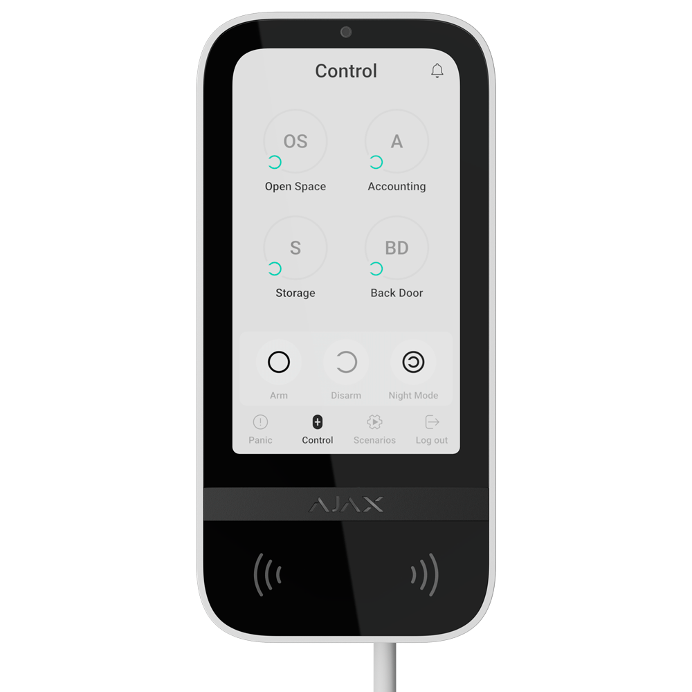 AJAX FIBRA KEYPADTOUCHSCREEN BLANCO