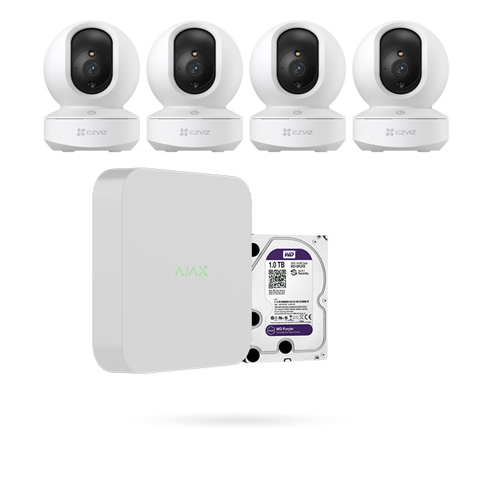 AJAX KIT 4 CAM EZVIZ PT PRO INTERIOR