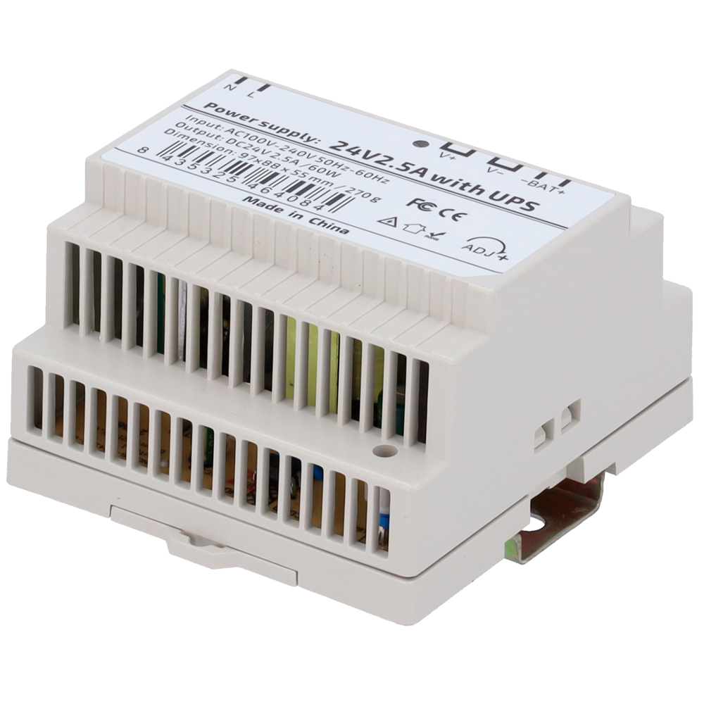 ALIMENTACION CARRIL DIN 24 V 2,5A UPS