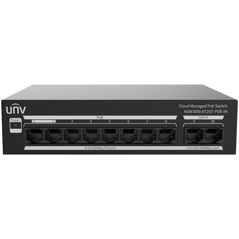 SWITCH POE 8 PUERTOS UNIVIEW
