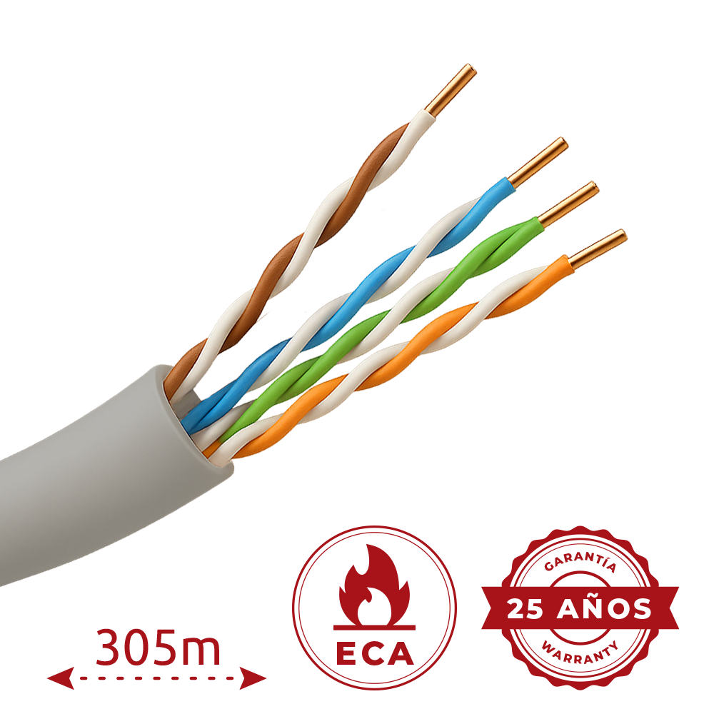 BOBINA CABLE UTP 5E 300M INTERIOR ECA