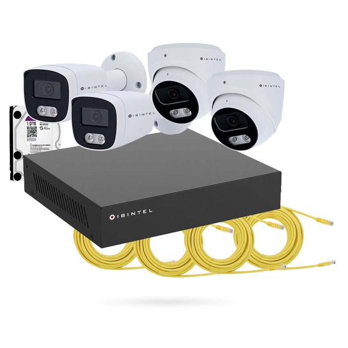 KIT 4 CÁMARAS NEGOCIO IBINTEL