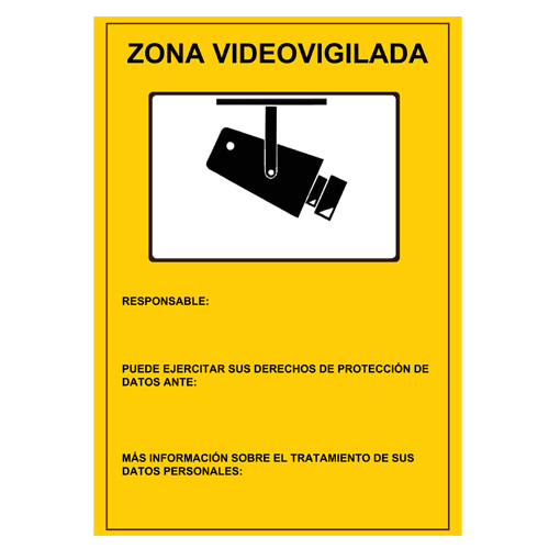 [ACESLO000001] CARTEL ZONA VIDEOVIGILADA