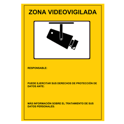 [ACESLO000001] CARTEL ZONA VIDEOVIGILADA