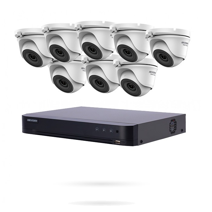 [CTKTHK000008] KIT HIKVISION 8 CAMARAS DOMO 4 MPX COAXIAL