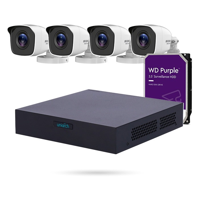[CTKTUV000005] KIT UNIARCH ANALOGICO 4 CAMARAS BULLET FULL HD