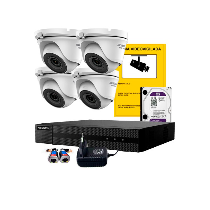 [CTKTHK000012] KIT HIKVISION 4 DOMO 5MPX