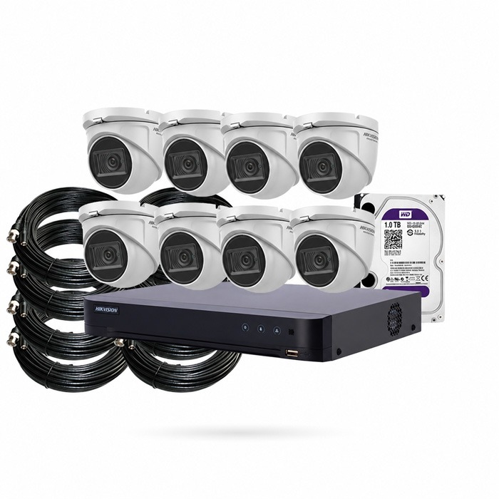 [CTKTHK000016] KIT HIKVISION 8 CAMARAS DOMO AUDIO