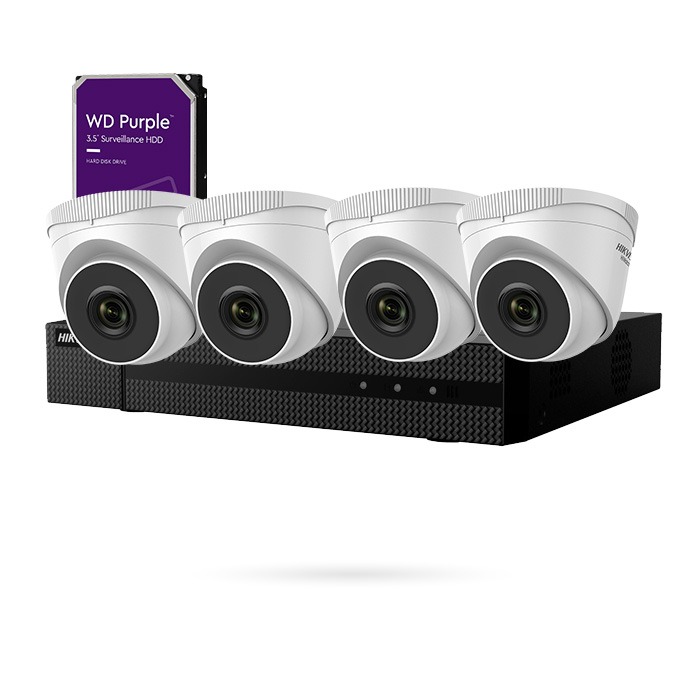 [CTKTHK000021] KIT IP POE 4 CAMARAS DOMO 4MPX