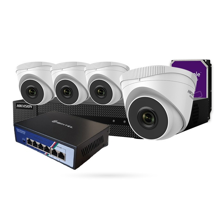 [CTKTHK000034] KIT IP 4 CAMARAS 4 DOMO 4MPX