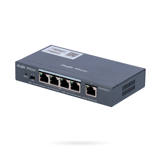 [ACSWRG000006] SWITCH POE REYEE 4 PUERTOS 10/100/1000