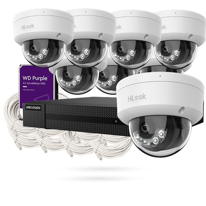 [CTKTHK000047] KIT IP POE CASA 8 CAMARAS DOMO