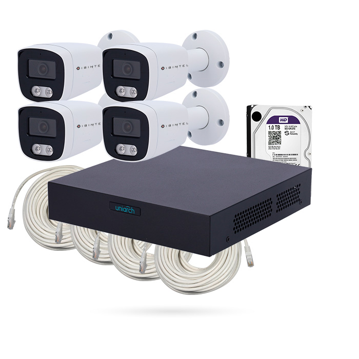 [CTKTBT000002] KIT 4 CAMARAS EXTERIOR IBINTEL