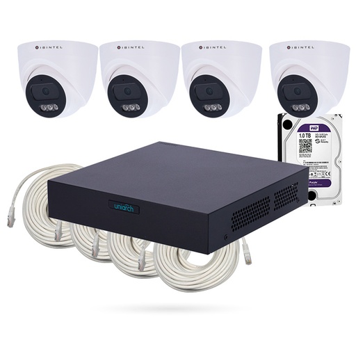 [CTKTBT000004] KIT ECO 4 CAMARAS INTERIOR IBINTEL