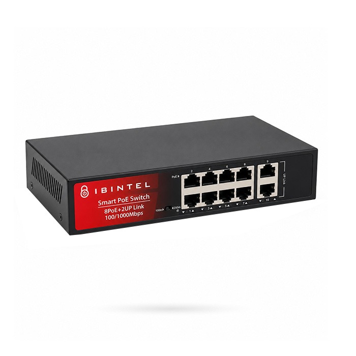 [NTSWBT000004] IBINTEL SWITCH POE 8 CH + 2 UP 10/100/1000