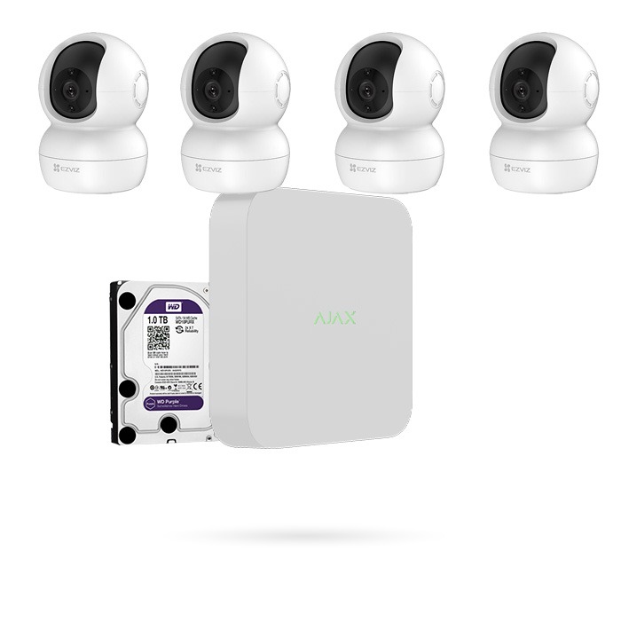 [CTKTAJ000021] AJAX KIT 4 CAM EZVIZ PT PRO INTERIOR