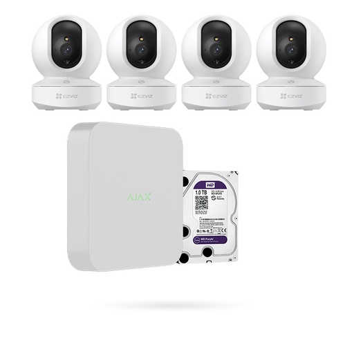 [CTKTAJ000021] AJAX KIT 4 CAM EZVIZ PT PRO INTERIOR